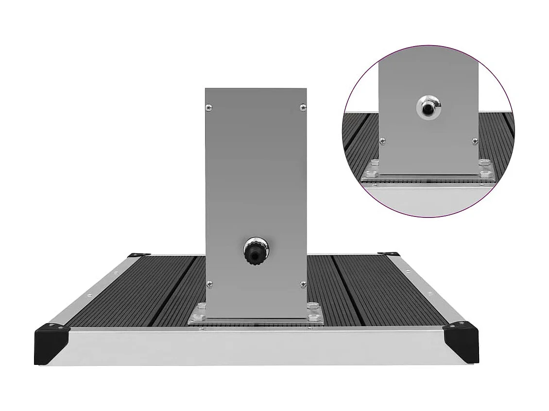Bethel  Ducha de jardín con plato acero inoxidable y WPC