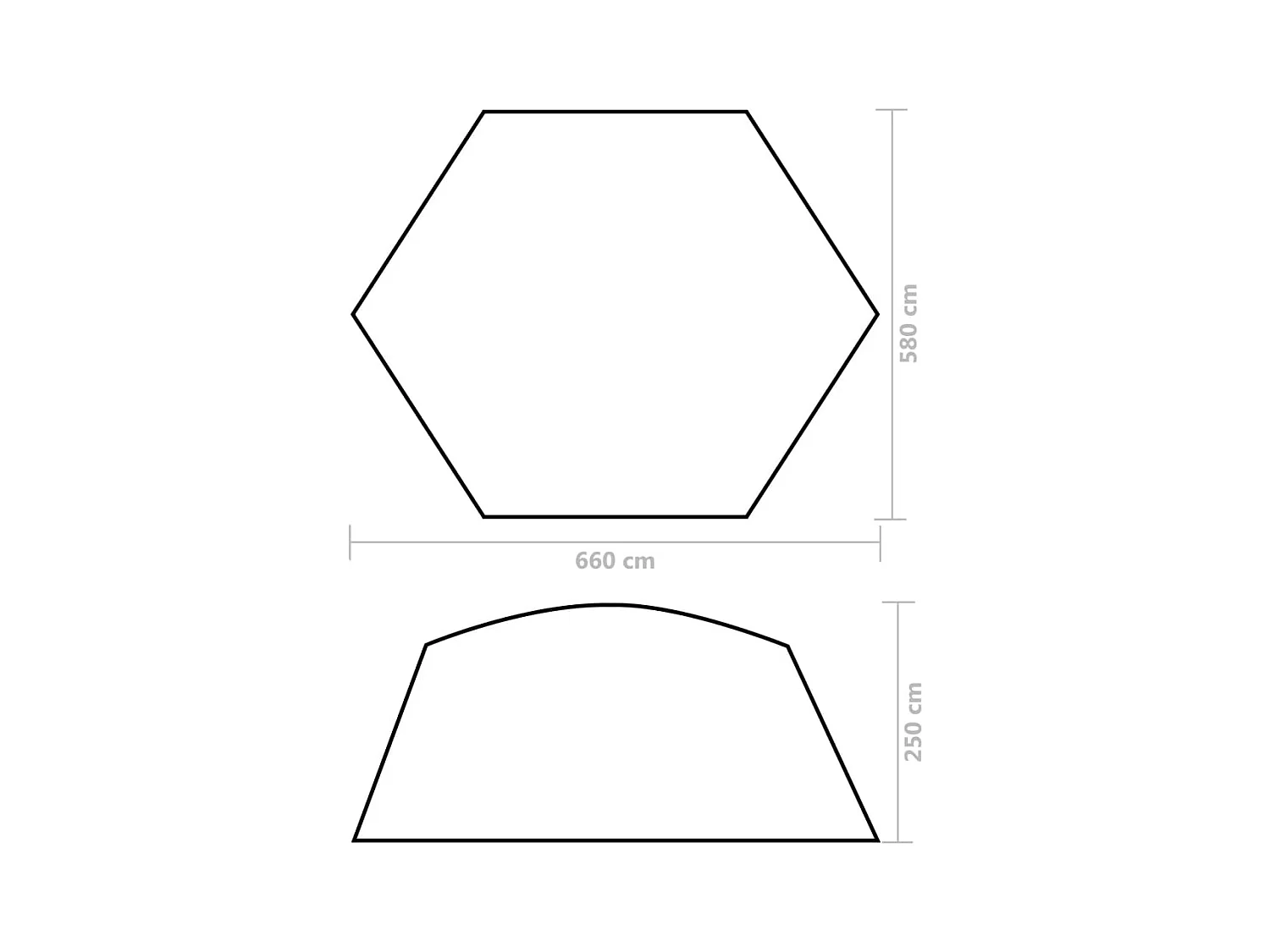 Prolenta Premium - Pool-Zelt Stoff 660x580x250 cm Grün