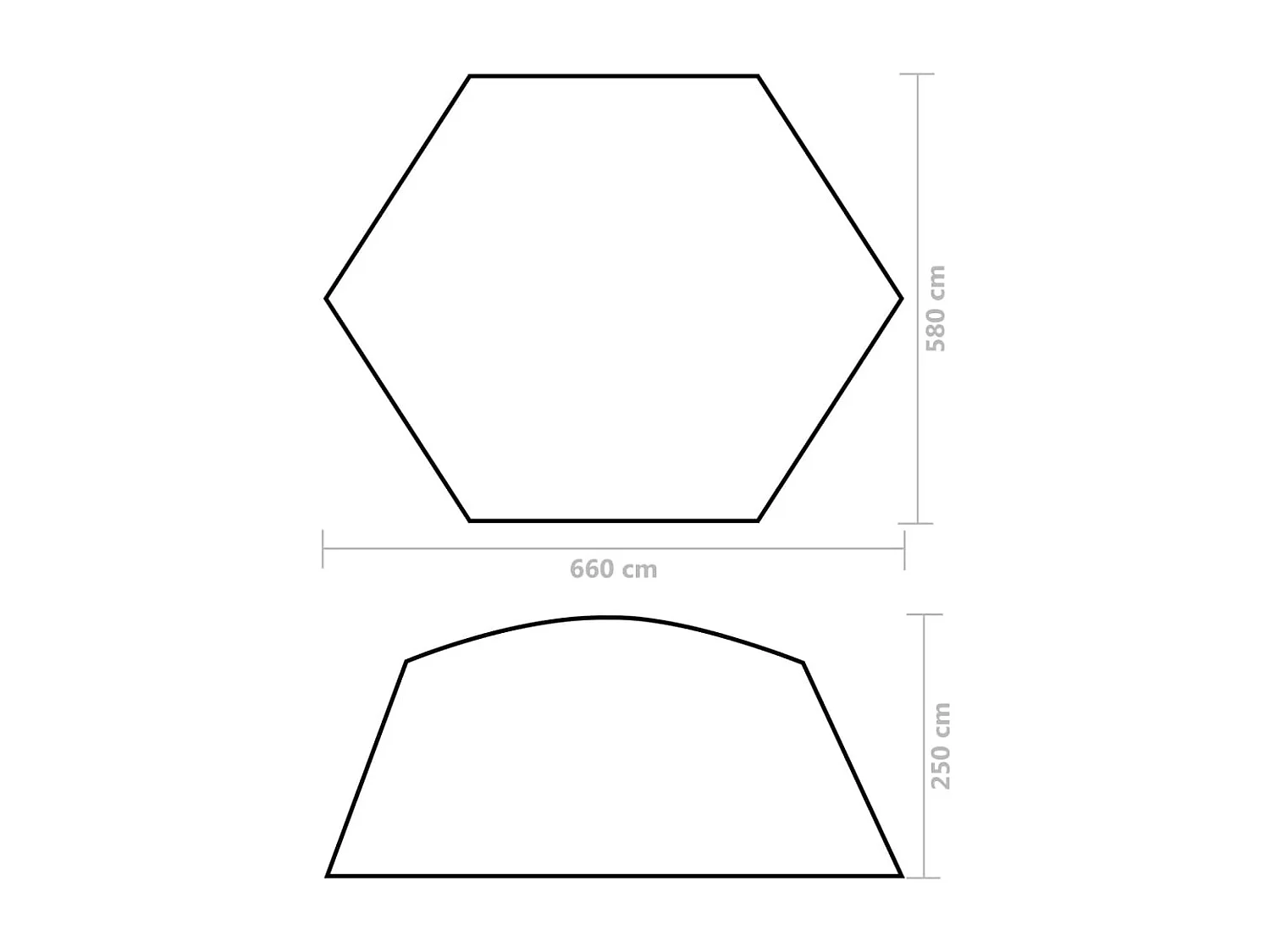 Prolenta Premium -  Tente de piscine Tissu 660x580x250 cm Vert