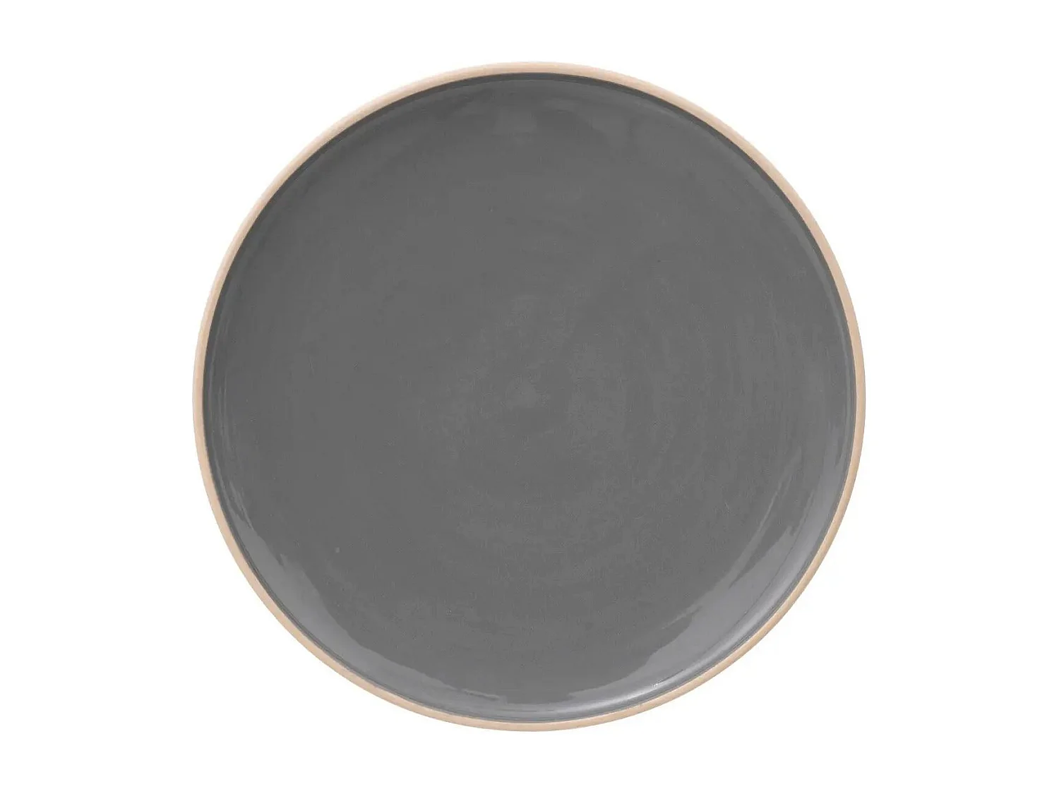 Lot de 6 Assiettes Plates "Asma" 27cm Gris