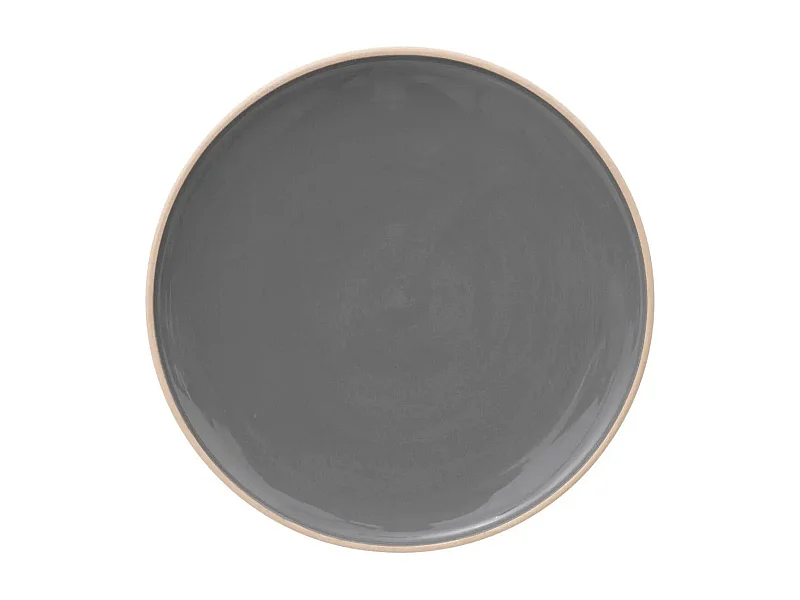 Lot de 6 Assiettes Plates "Asma" 27cm Gris