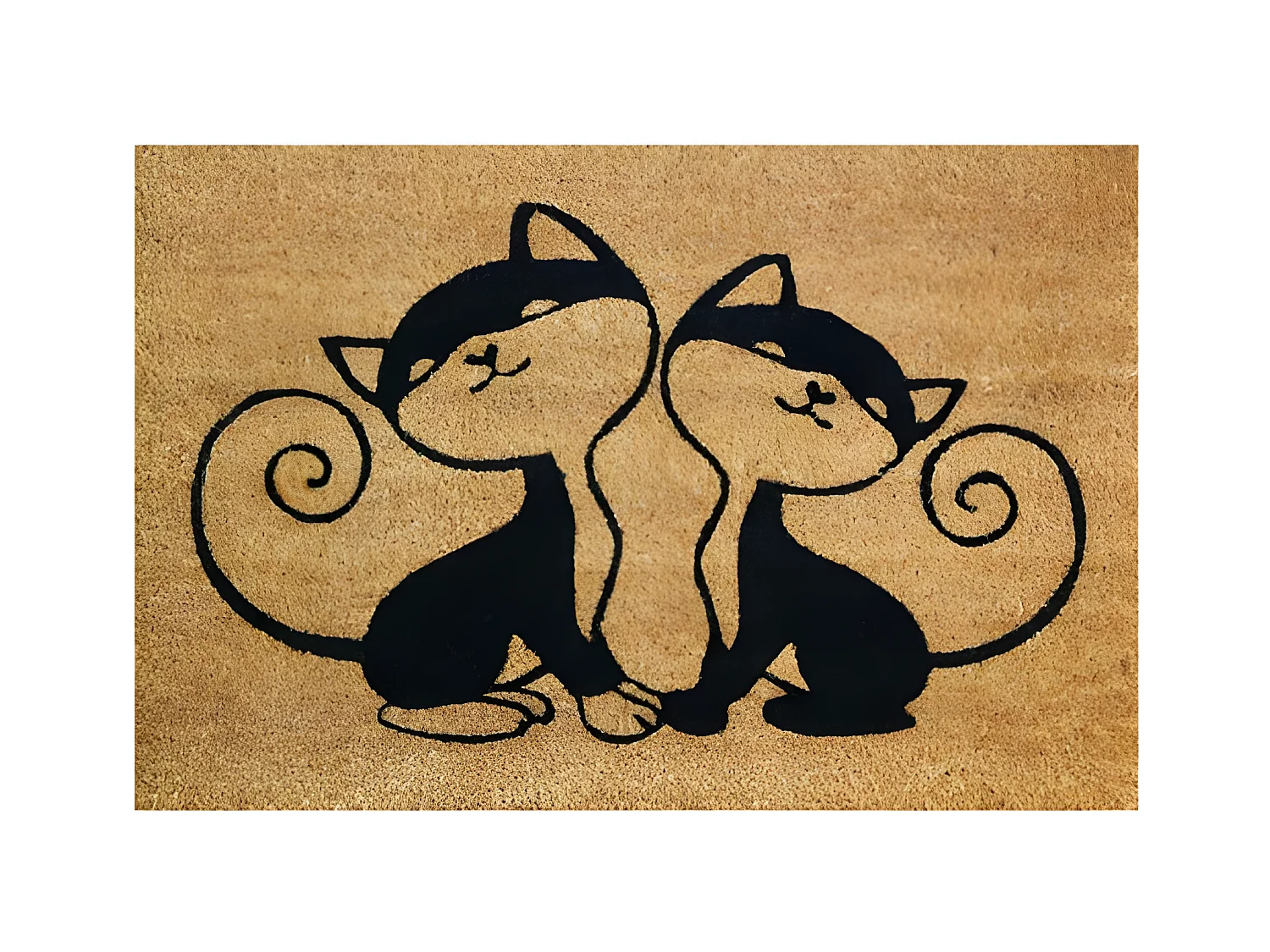 Tapis en fibres de coco naturelles pour chats 40x60cm IDMAT