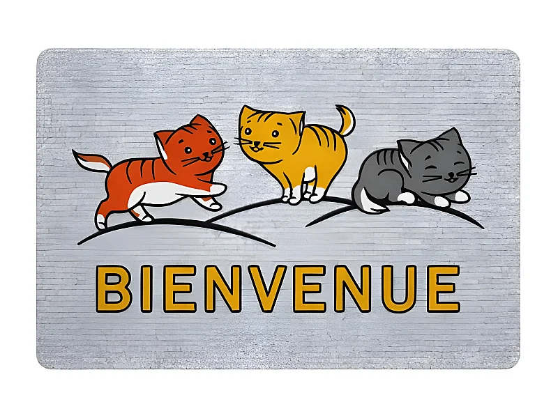 Willkommensmatte für Katzen Greyflock 40x60cm - IDMAT