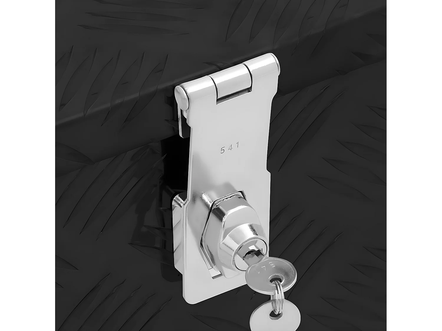 Prolenta Premium -  Boîte de rangement Noir 70x31x27 cm Aluminium