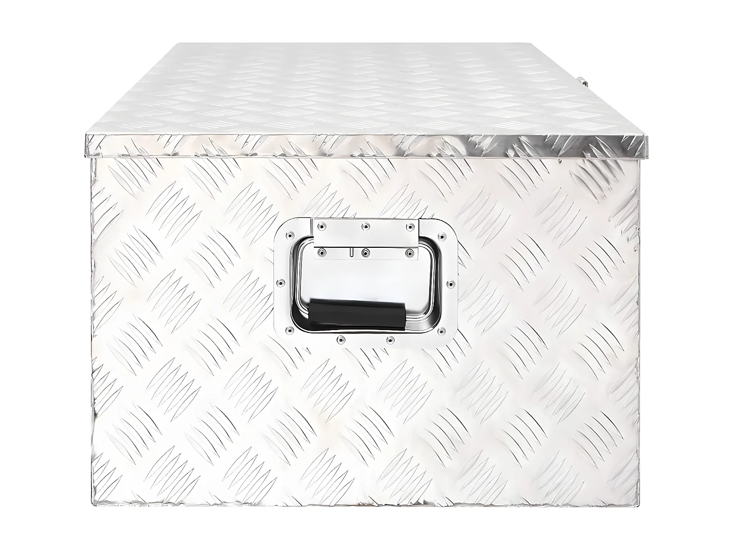 Prolenta Premium -  Caja de almacenaje de aluminio plateado 100x55x37 cm