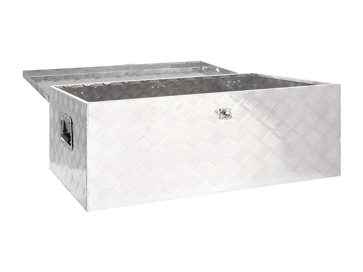 Prolenta Premium -  Boîte de rangement Argenté 100x55x37 cm Aluminium