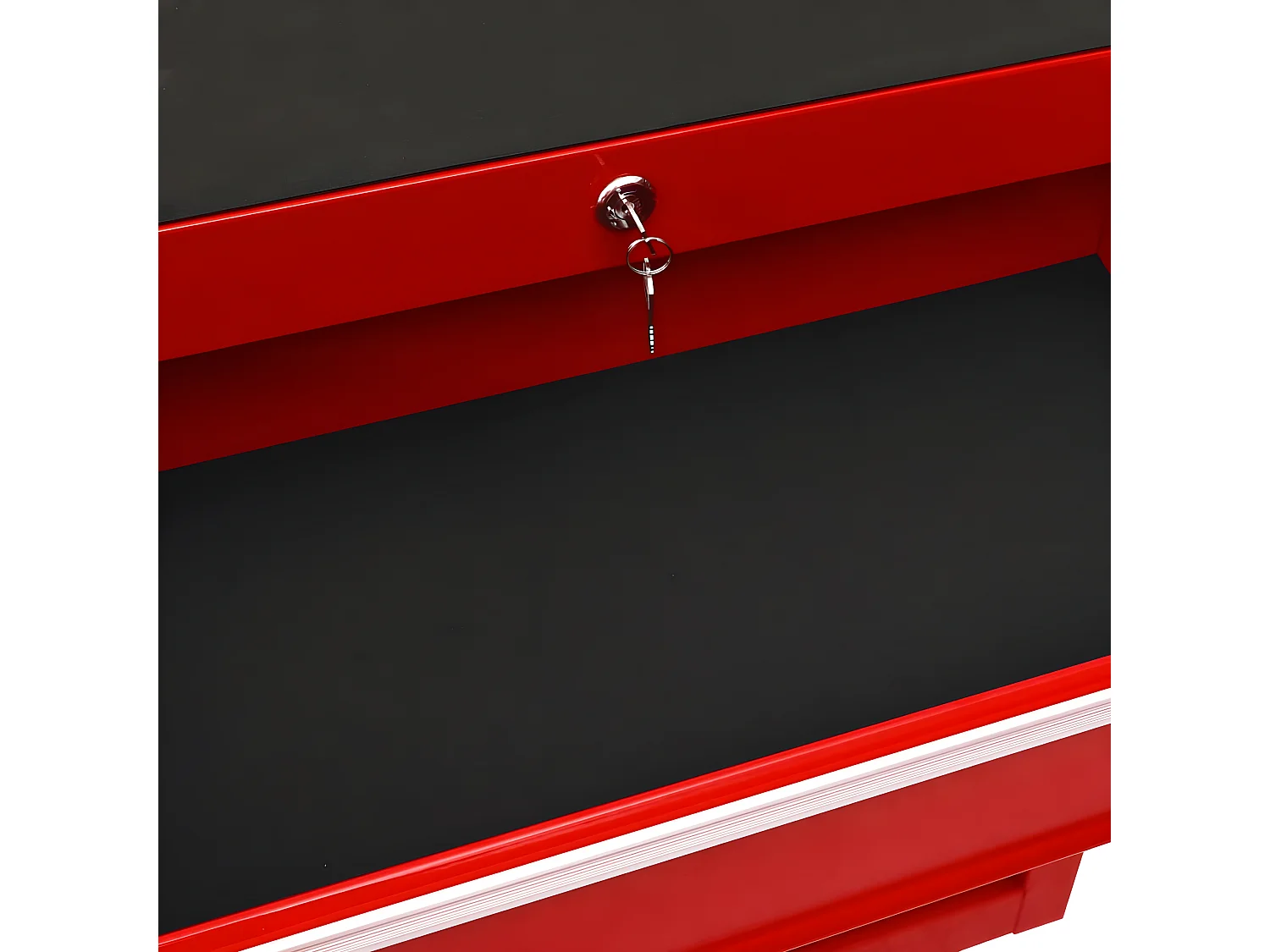 Maison Exclusive Carrello Portautensili con 10 Cassetti in Acciaio Rosso