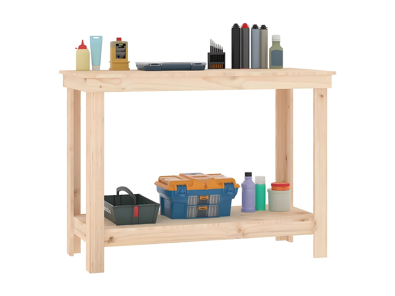 Prolenta Premium -  Werkbank 110x50x80 cm Massivholz Kiefer