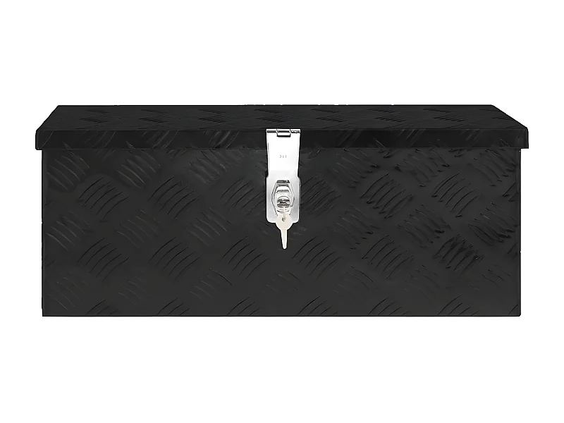 Prolenta Premium -  Boîte de rangement Noir 60x23,5x23 cm Aluminium