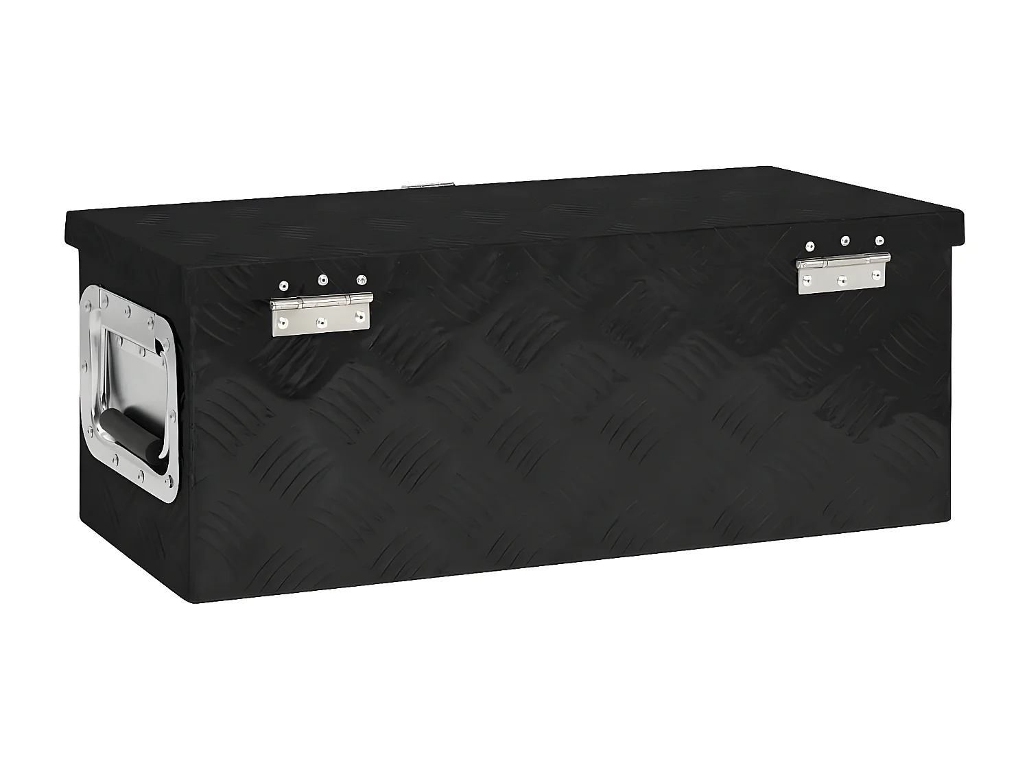 Prolenta Premium -  Boîte de rangement Noir 60x23,5x23 cm Aluminium