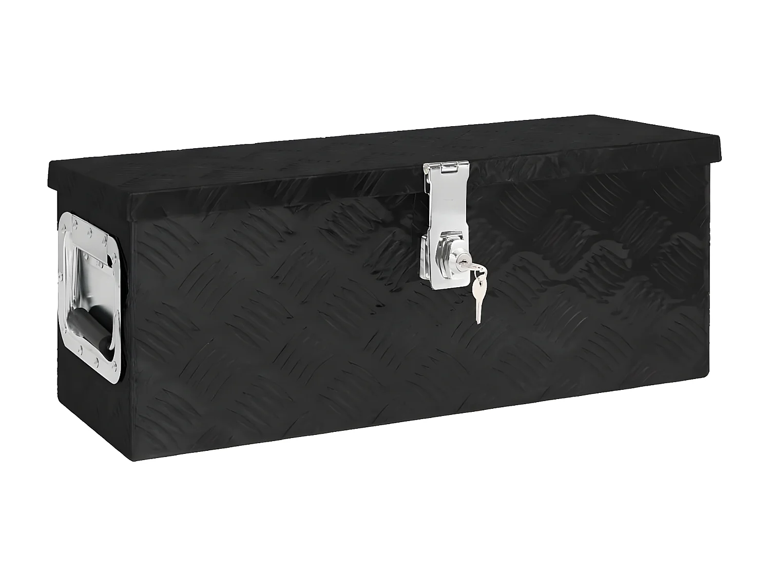 Prolenta Premium -  Boîte de rangement Noir 60x23,5x23 cm Aluminium