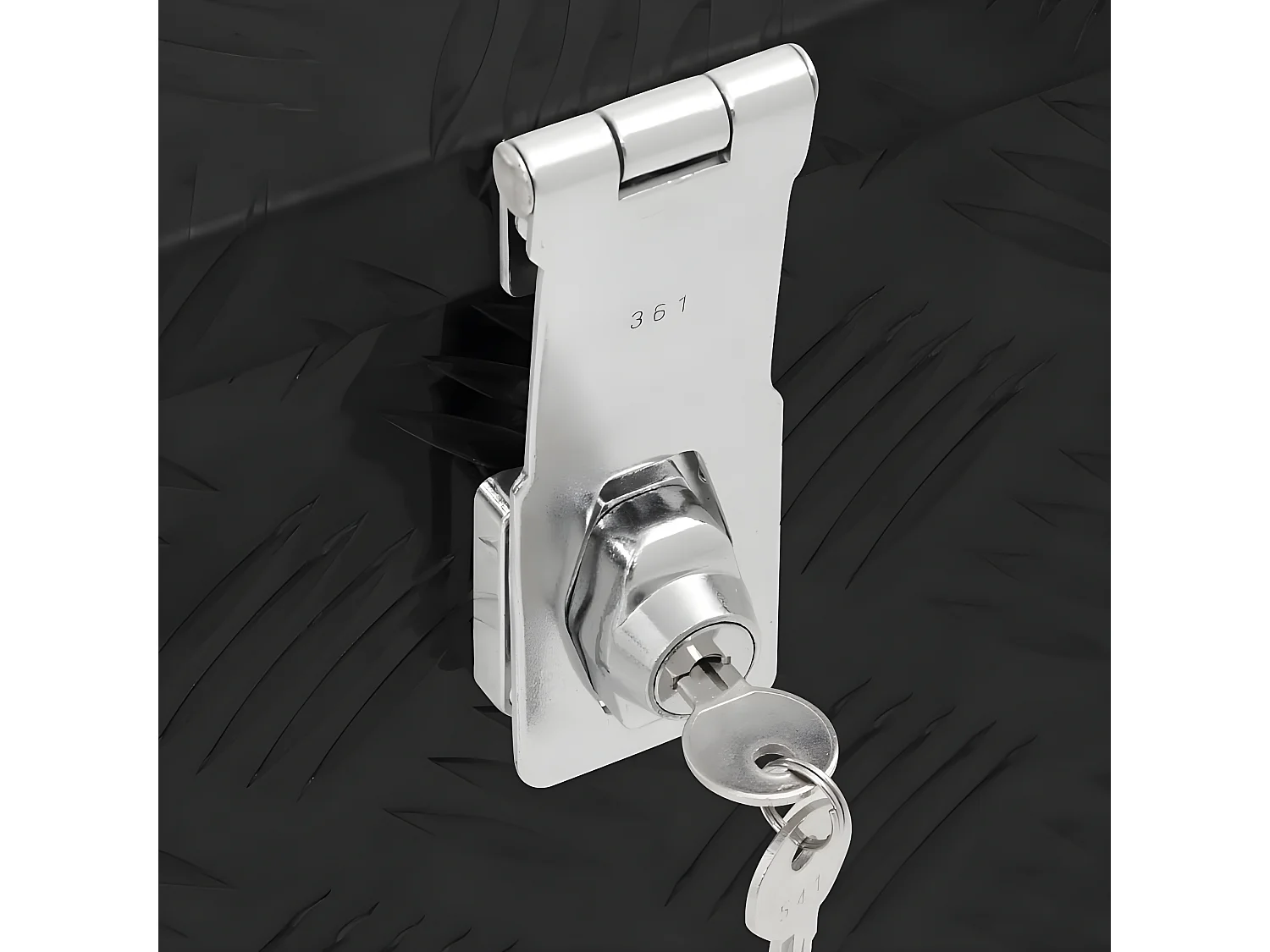 Prolenta Premium -  Boîte de rangement Noir 60x23,5x23 cm Aluminium