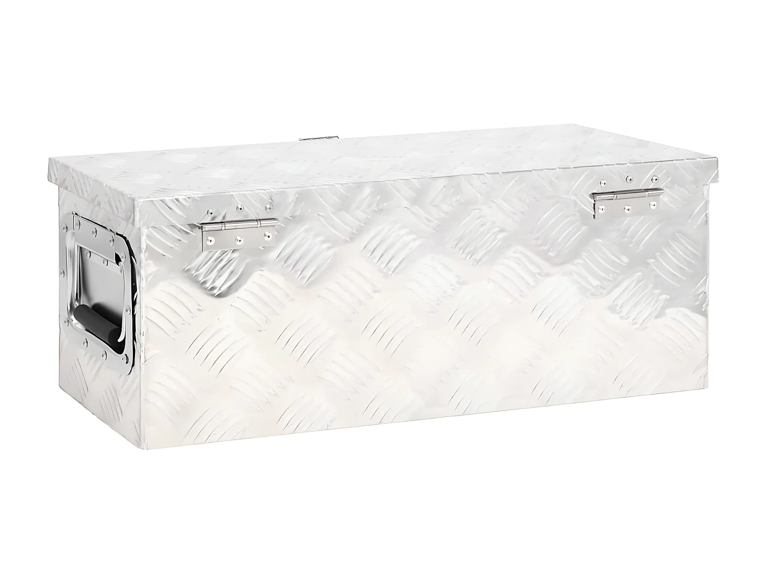 Prolenta Premium -  Boîte de rangement Argenté 60x23,5x23 cm Aluminium