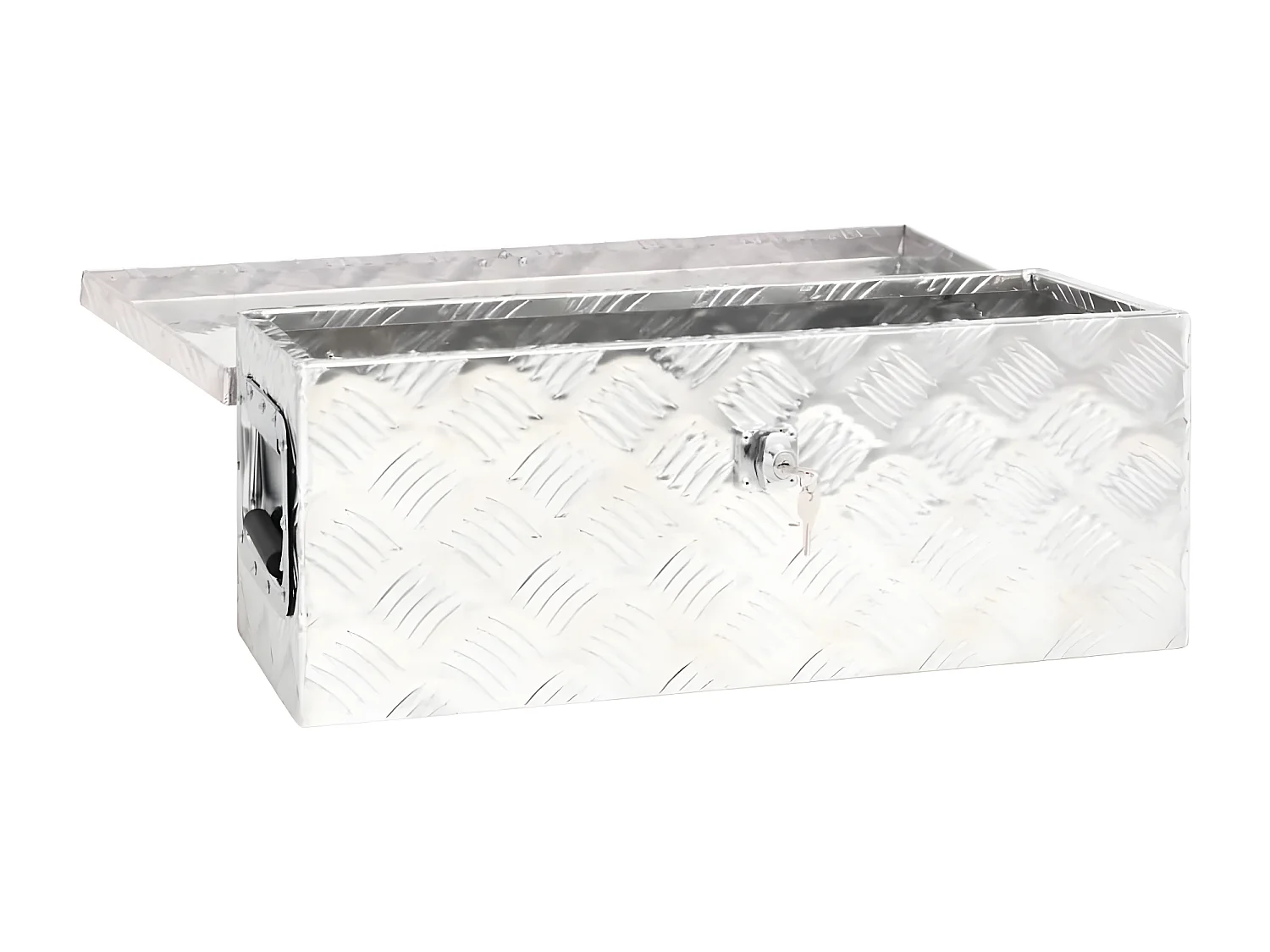 Prolenta Premium -  Boîte de rangement Argenté 60x23,5x23 cm Aluminium