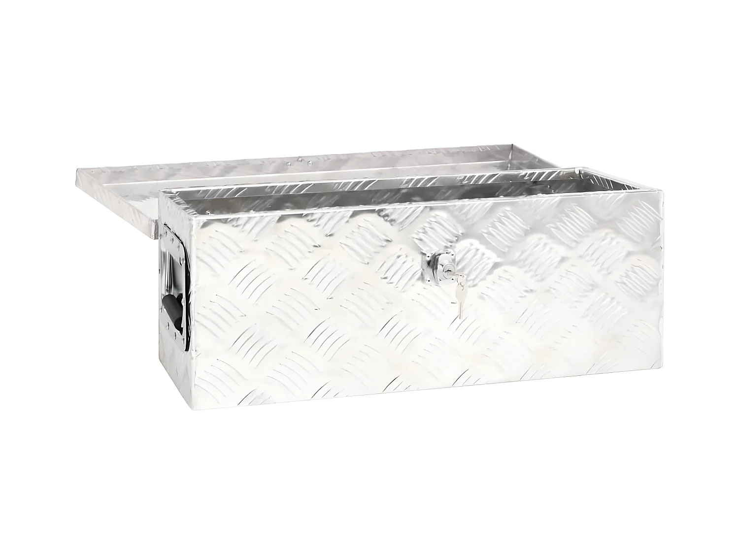Prolenta Premium -  Aufbewahrungsbox Silbern 60x23,5x23 cm Aluminium