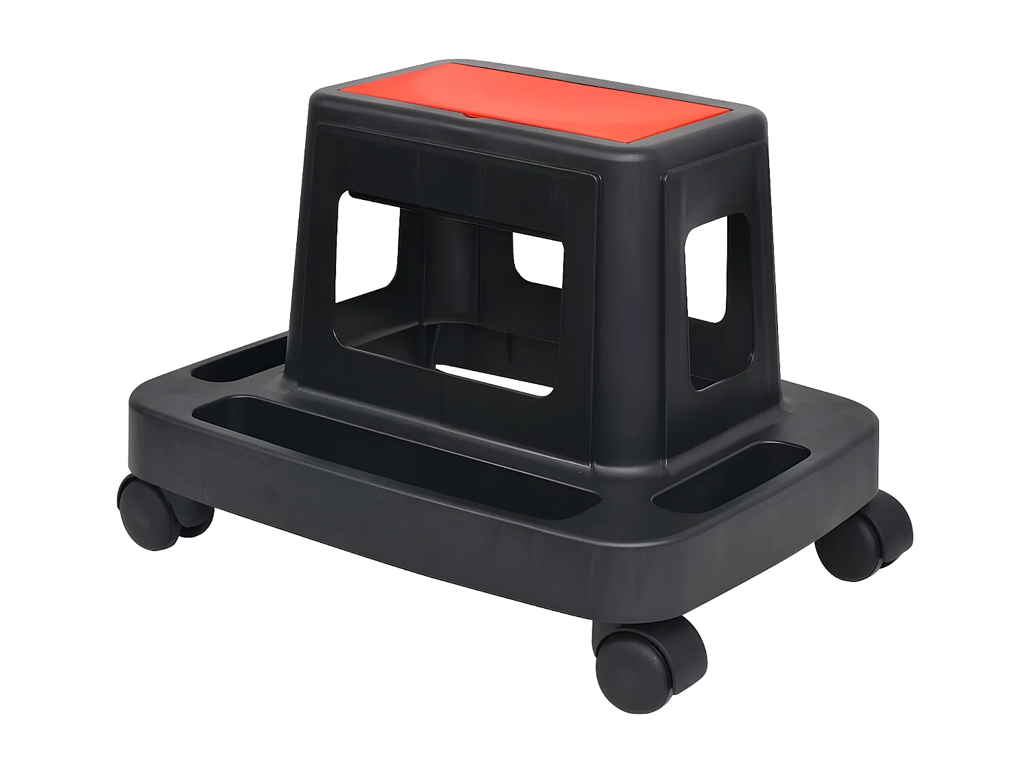 Prolenta Premium - Werkstatt-Rollhocker mit Ablage und Staufächern 150 kg