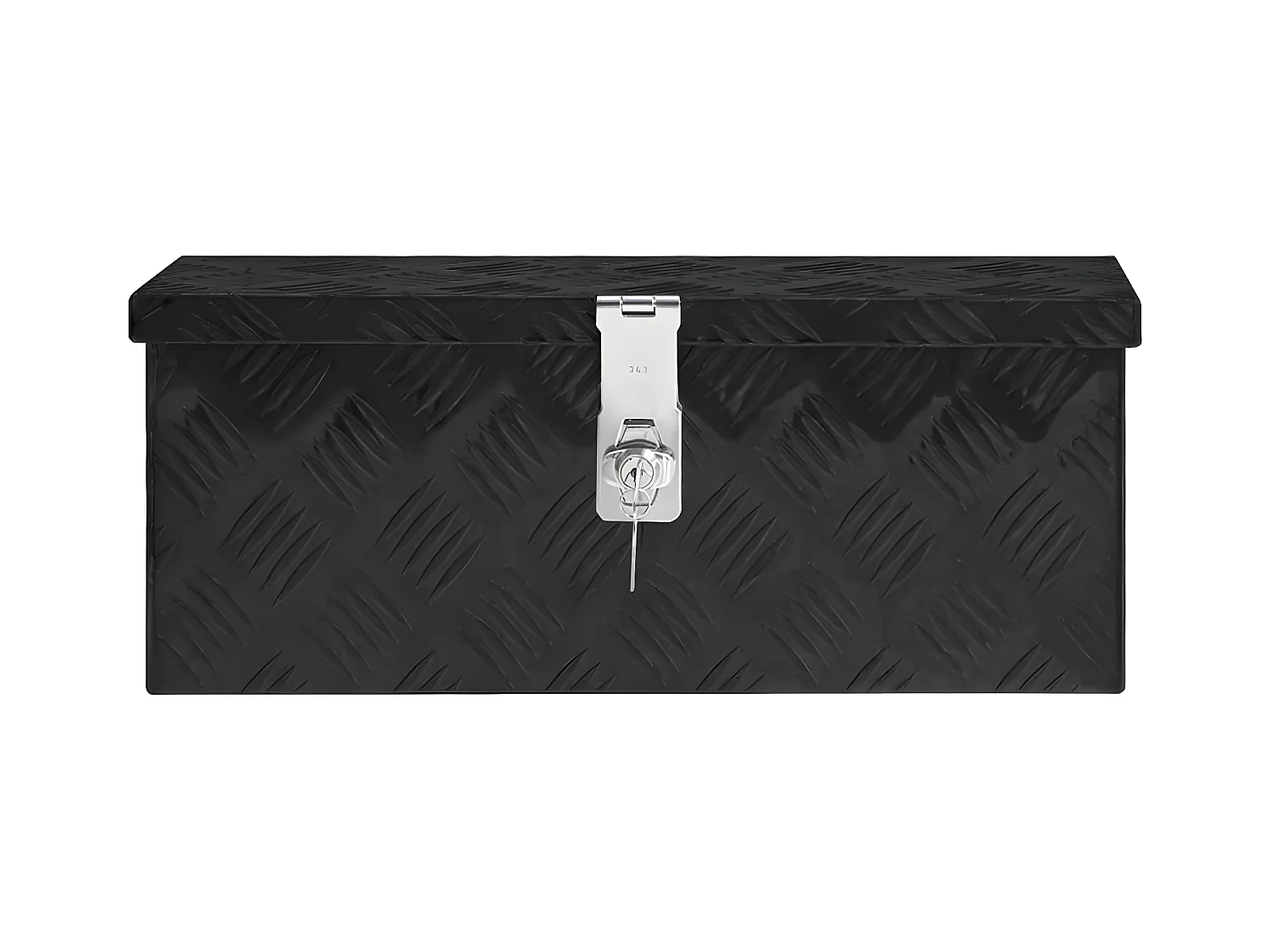 Prolenta Premium -  Boîte de rangement Noir 50x15x20,5 cm Aluminium