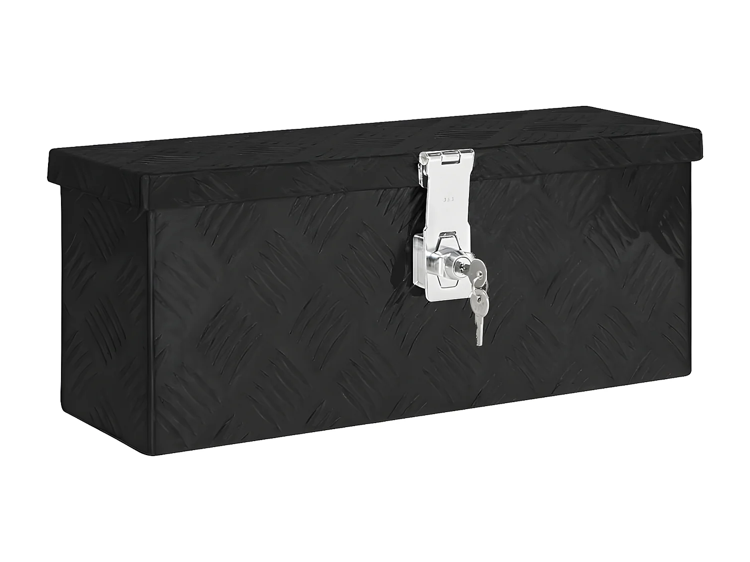 Prolenta Premium -  Boîte de rangement Noir 50x15x20,5 cm Aluminium
