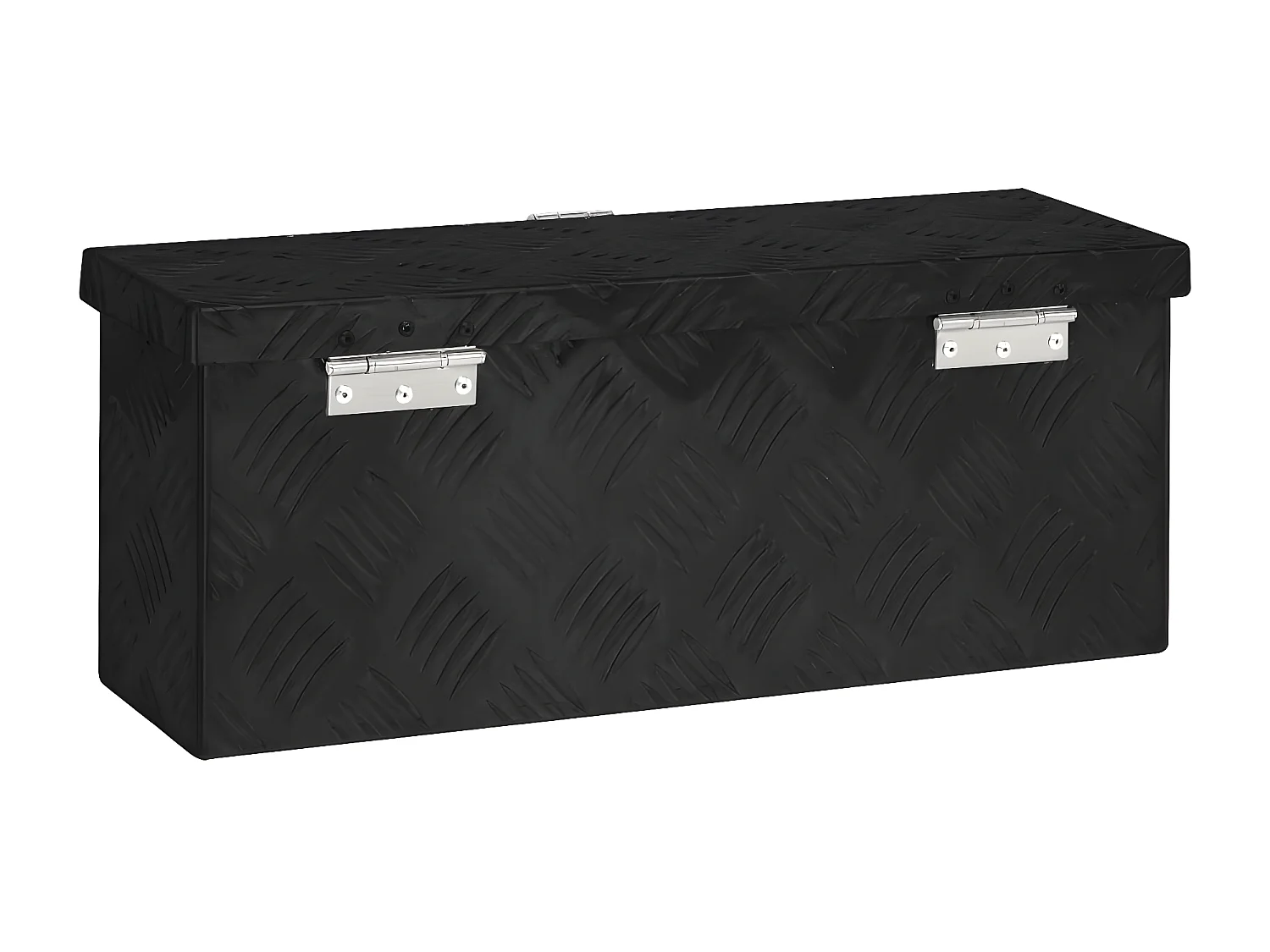 Prolenta Premium -  Boîte de rangement Noir 50x15x20,5 cm Aluminium