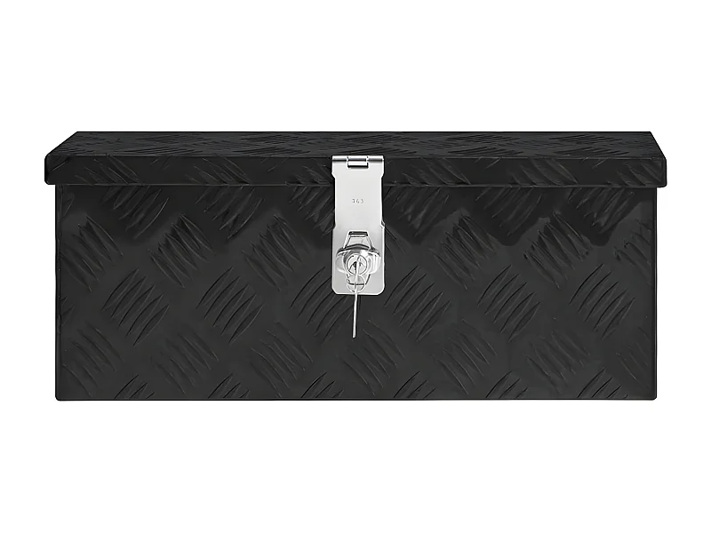 Prolenta Premium -  Boîte de rangement Noir 50x15x20,5 cm Aluminium