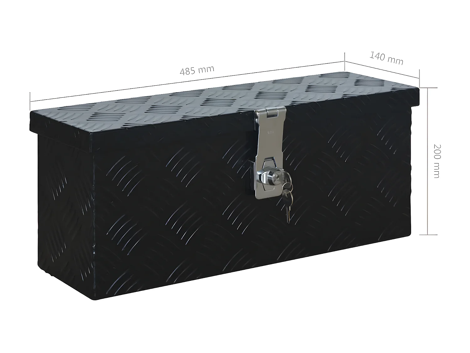 Prolenta Premium - Aluminiumkiste 485 x 140 x 200 mm Schwarz