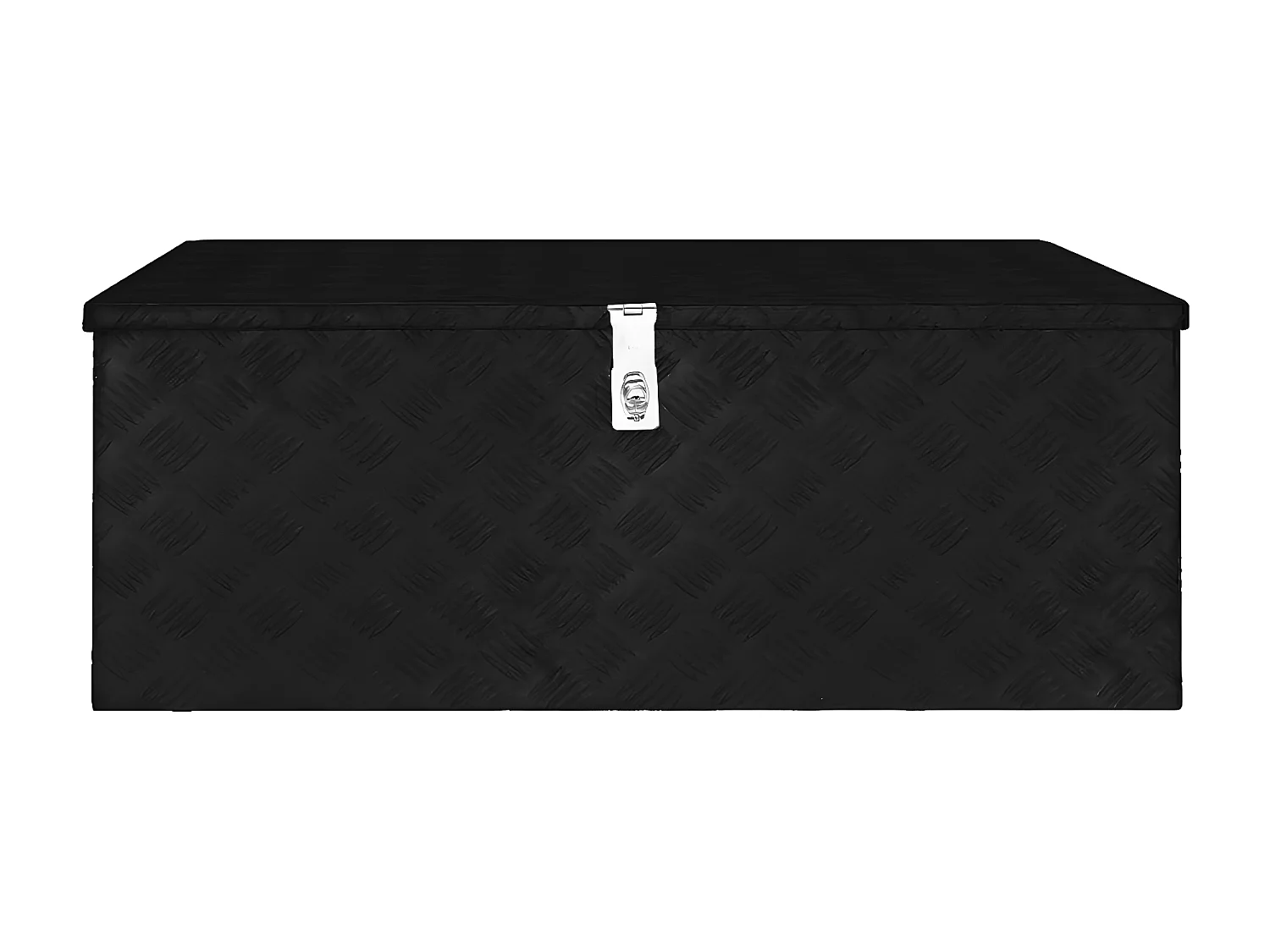 Prolenta Premium -  Boîte de rangement Noir 100x55x37 cm Aluminium