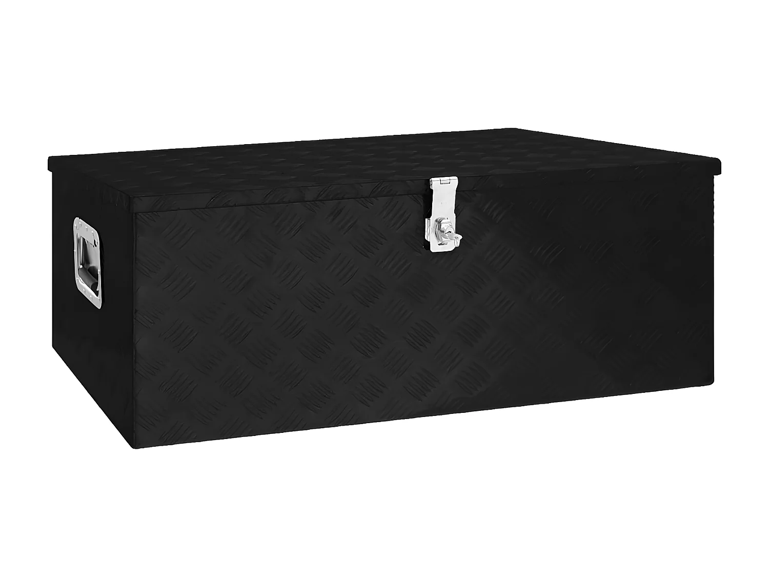 Prolenta Premium -  Boîte de rangement Noir 100x55x37 cm Aluminium