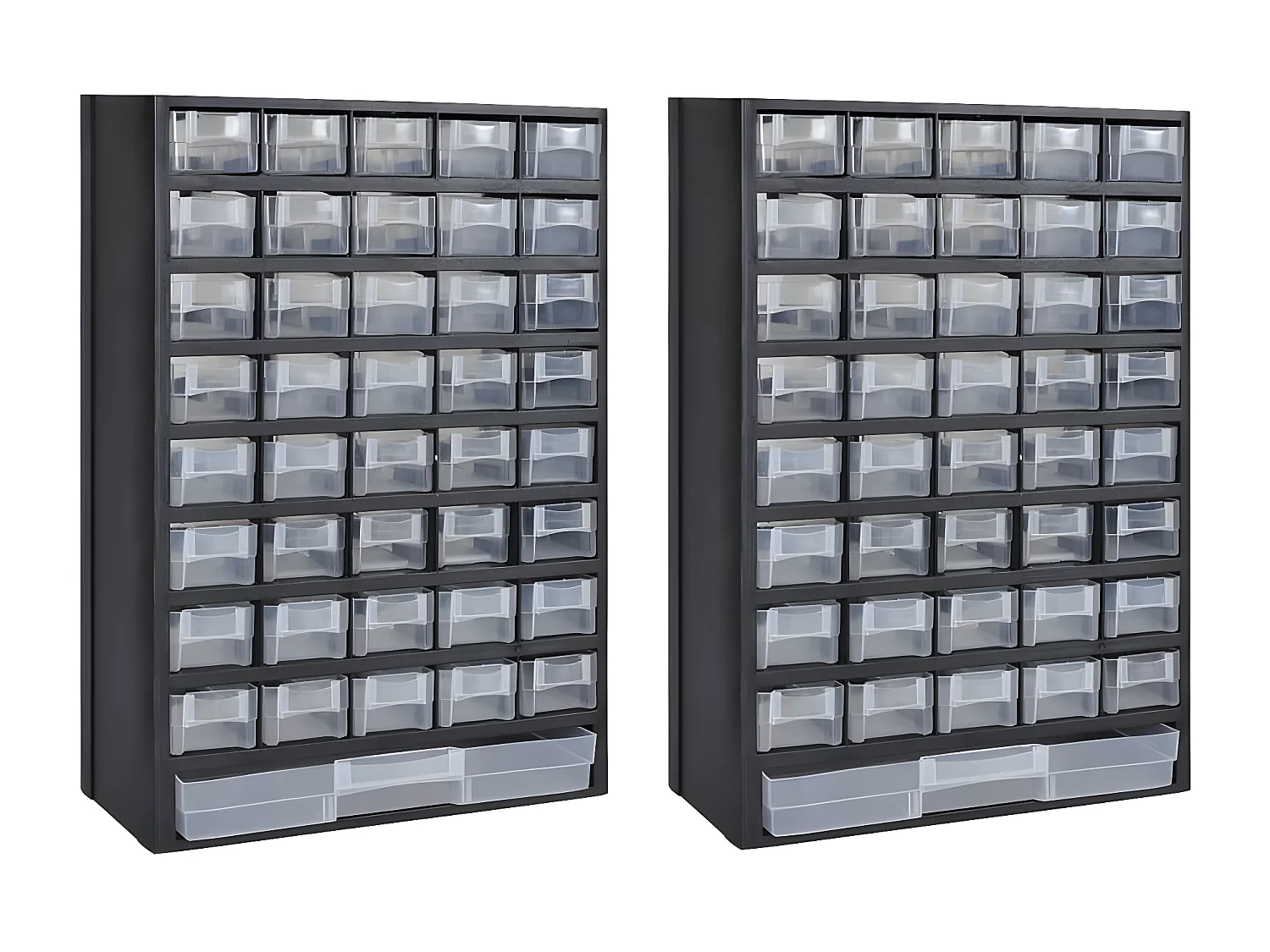 Maison Exclusive Armario almacenaje herramientas 41 cajones plástico 2 unidades