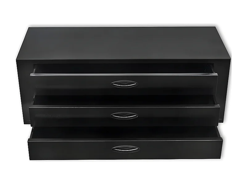 Maison Exclusive Cassettiera Porta Attrezzi in Metallo con 3 Cassetti Nera