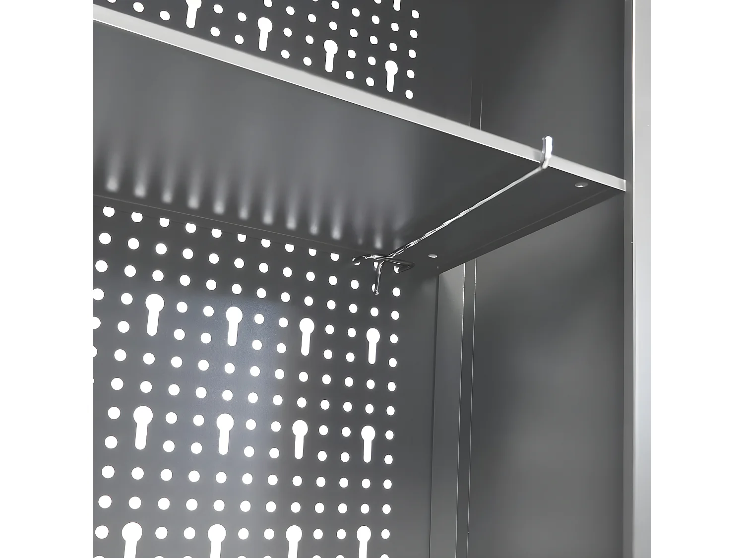 Maison Exclusive Armario de herramientas de pared industrial metal gris y negro