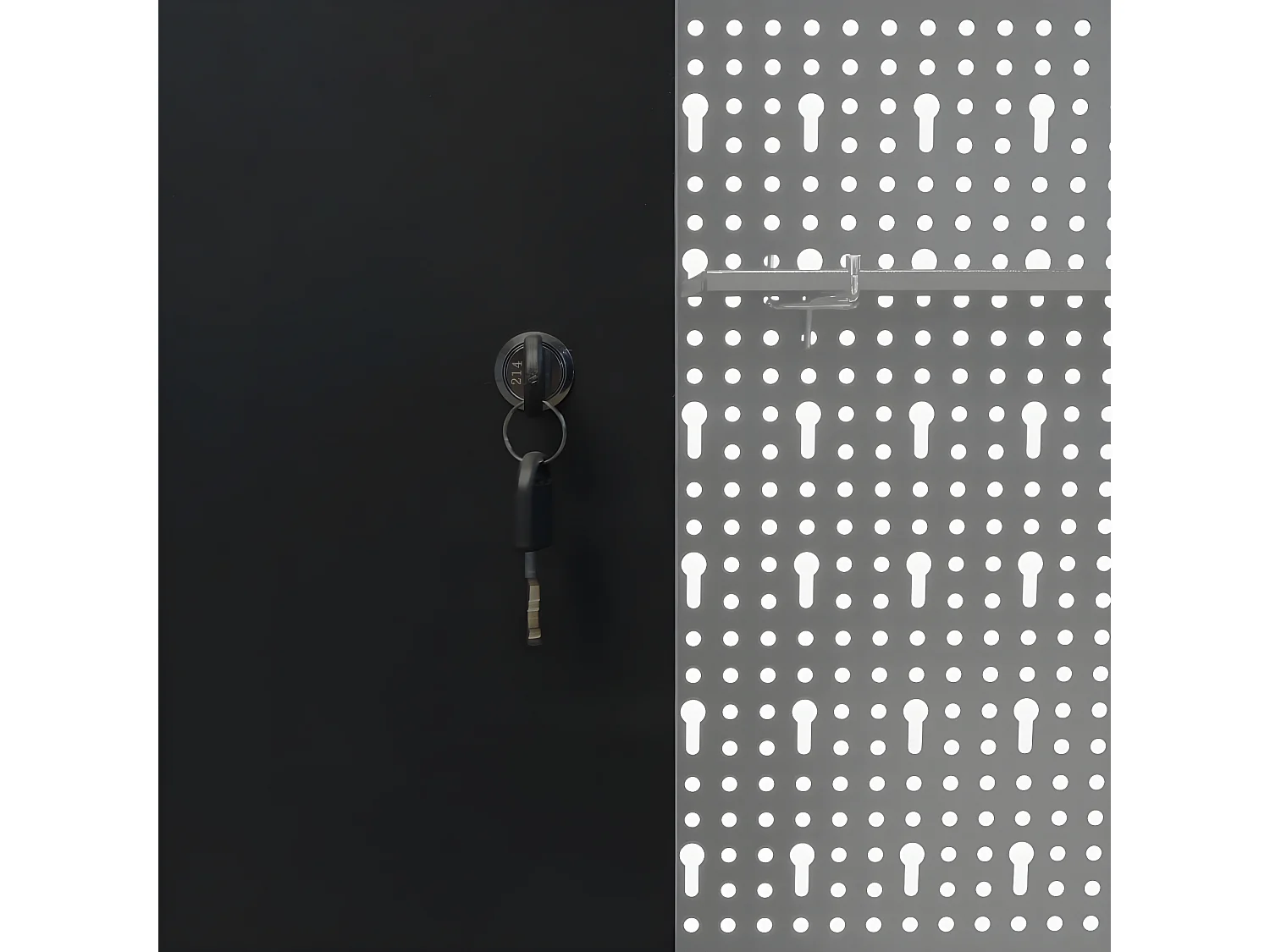 Maison Exclusive Armario de herramientas de pared industrial metal gris y negro