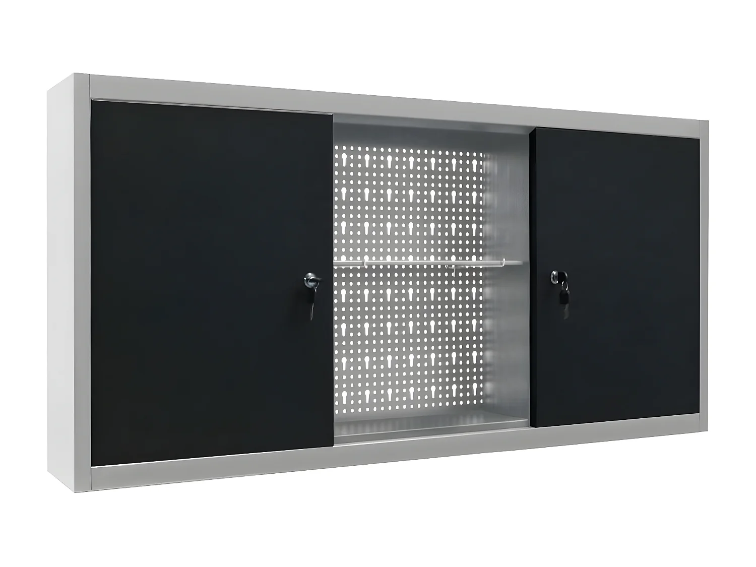 Prolenta Premium -  Armoire à outils murale Style Industriel Métal Gris et noir