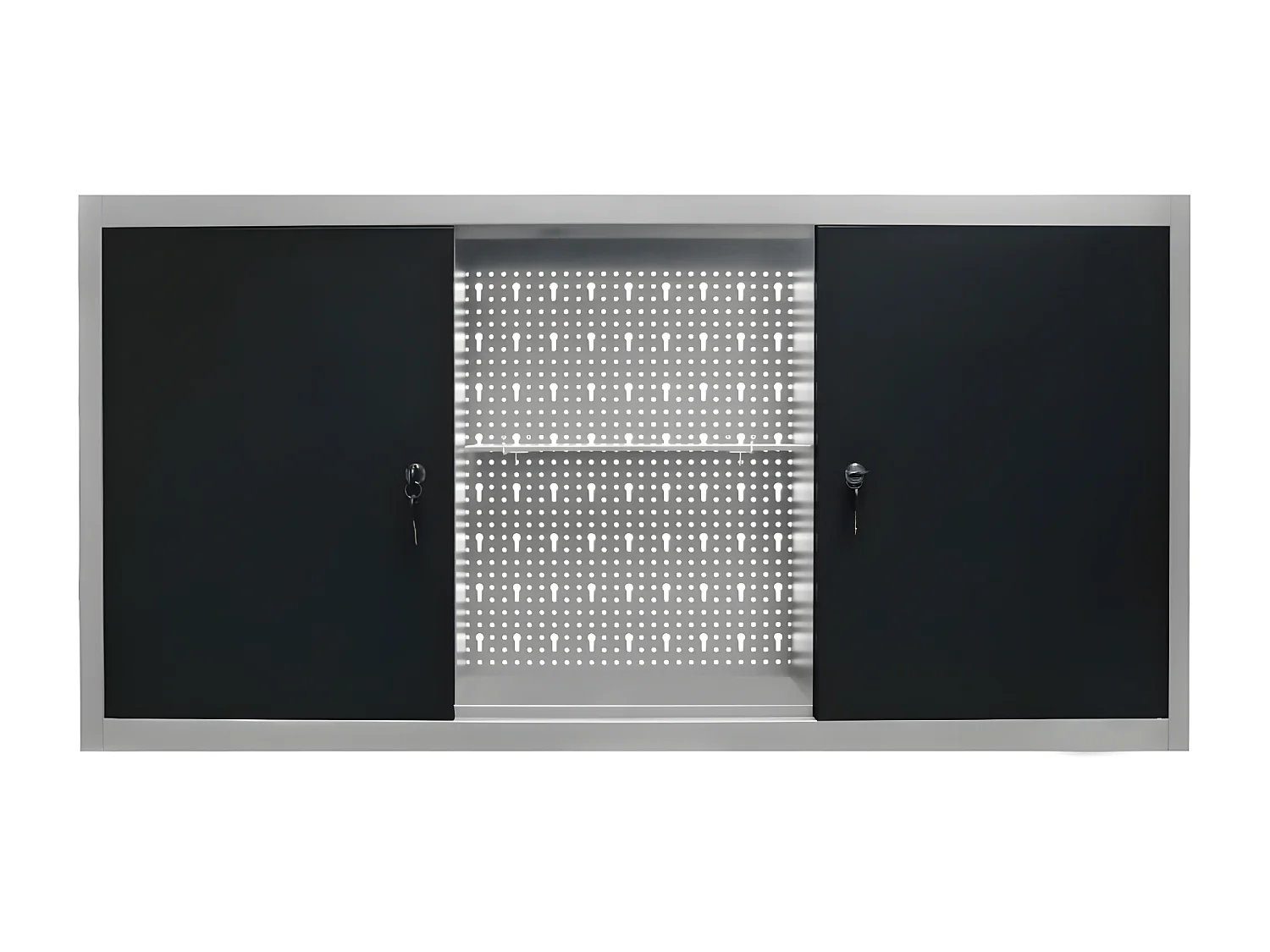 Prolenta Premium -  Armoire à outils murale Style Industriel Métal Gris et noir