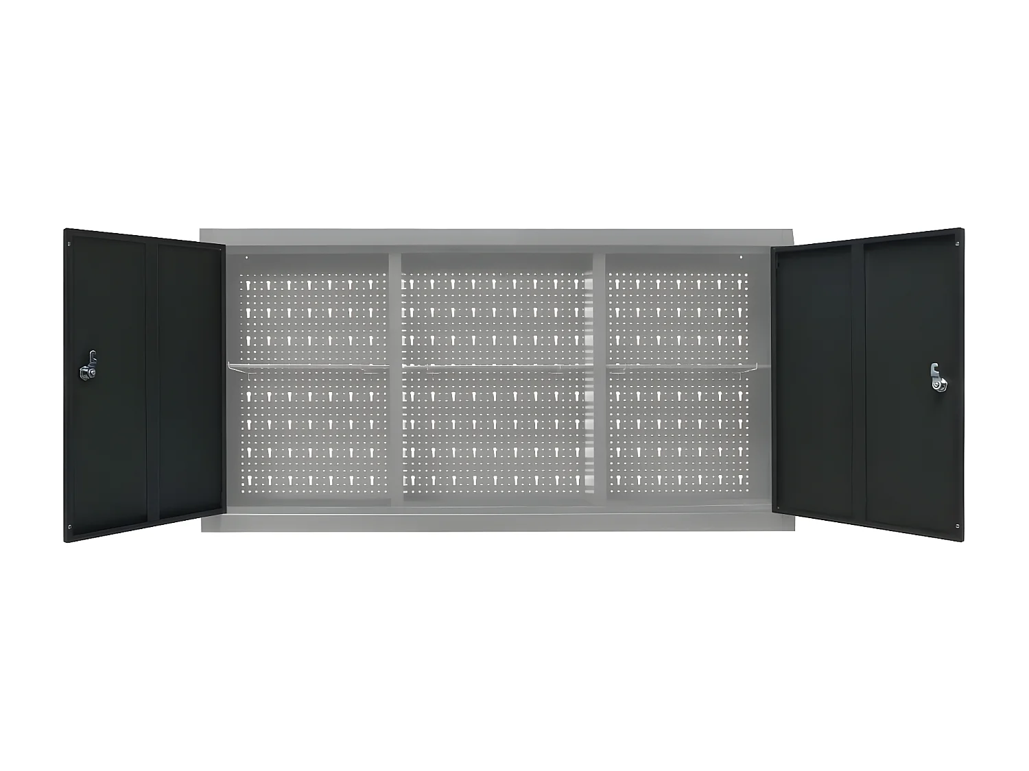 Prolenta Premium -  Armoire à outils murale Style Industriel Métal Gris et noir