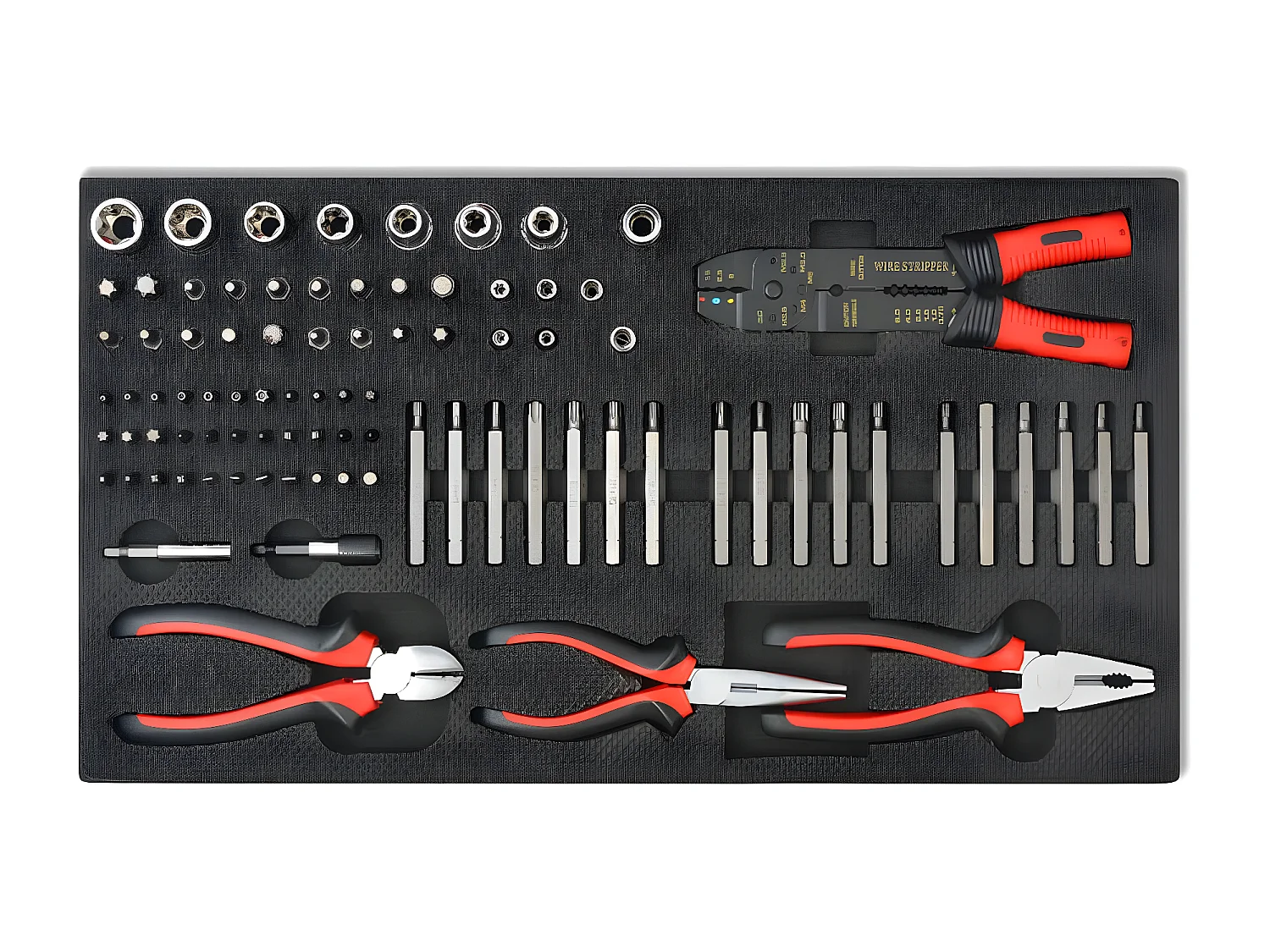 Prolenta Premium - Werkstattwagen mit 1125 Werkzeugen Stahl Rot