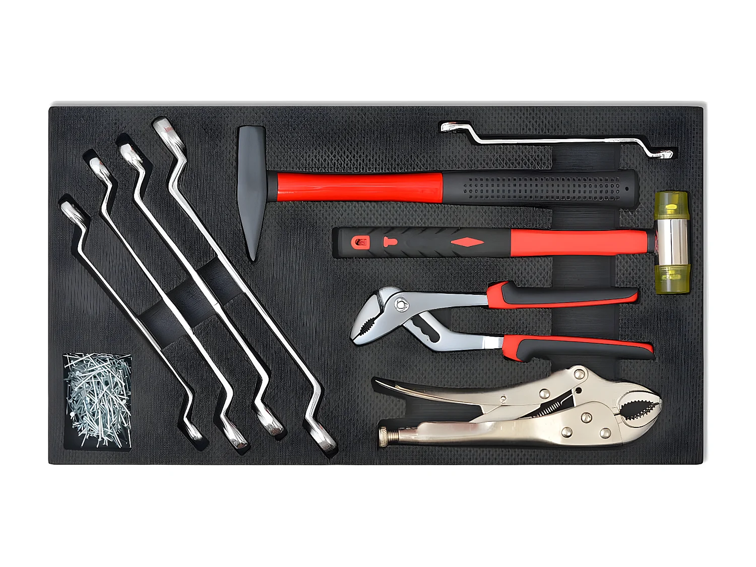 Maison Exclusive Carrello Portautensili Officina con 1125 Utensili Acciaio Rosso