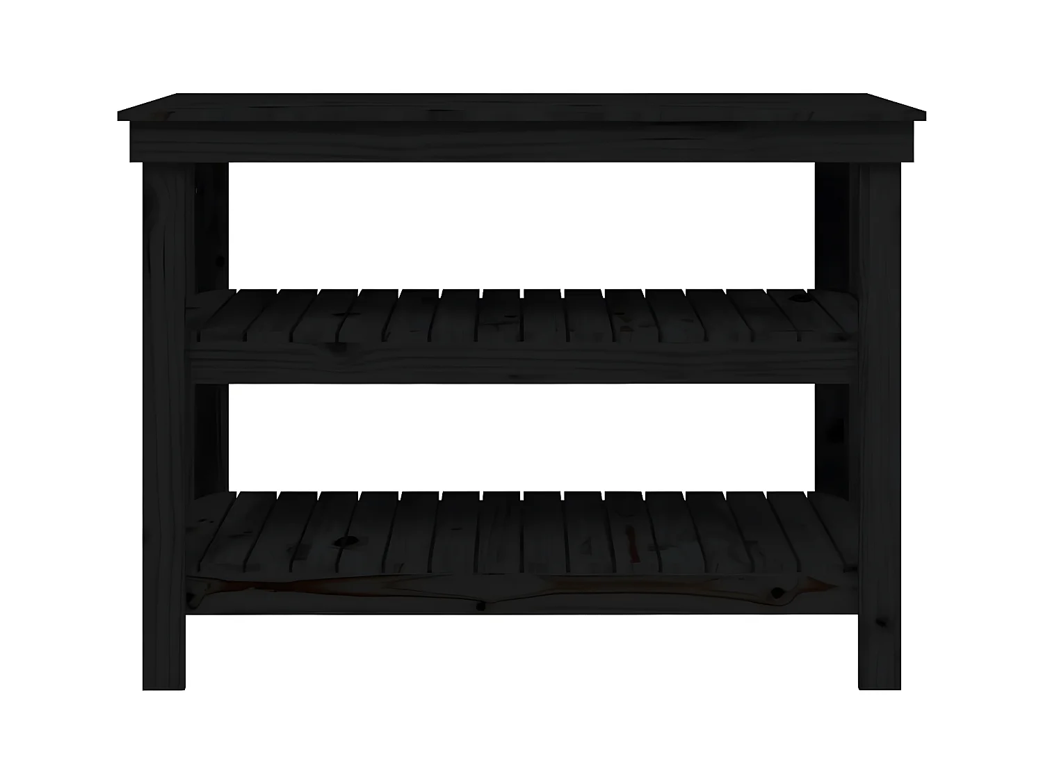 Prolenta Premium -  Werkbank Schwarz 110,5x50x80 cm Massivholz Kiefer