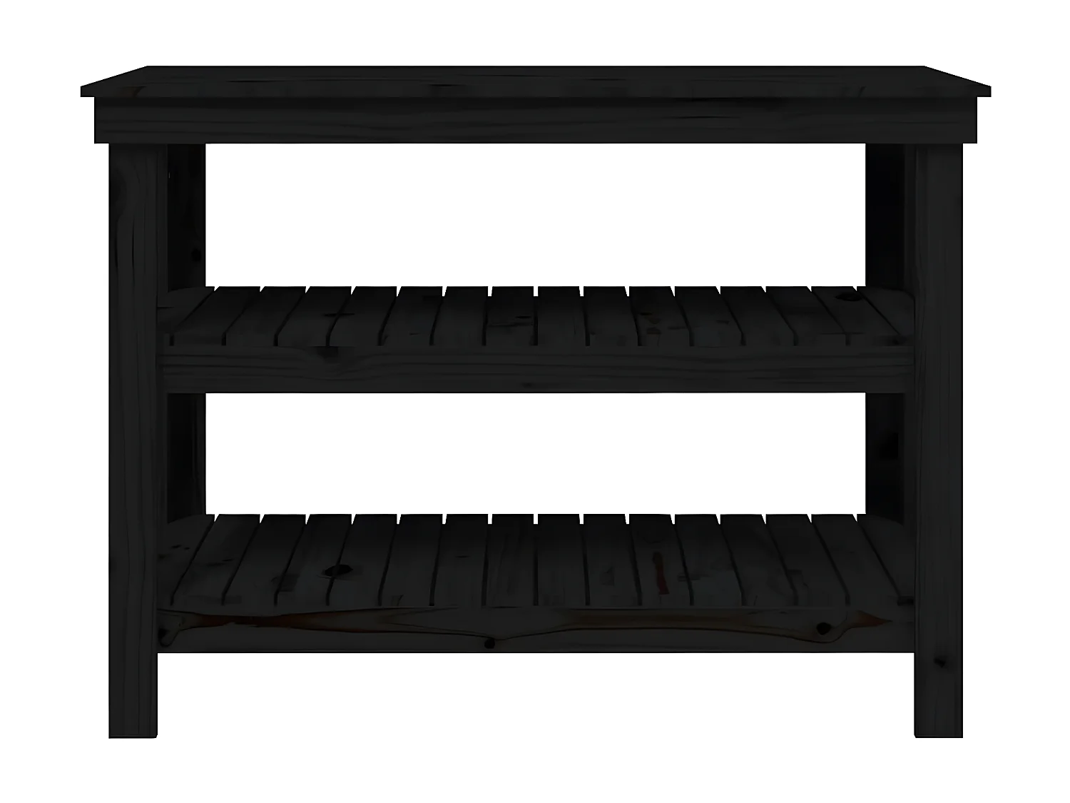 Prolenta Premium -  Banc de travail Noir 110,5x50x80 cm Bois de pin massif