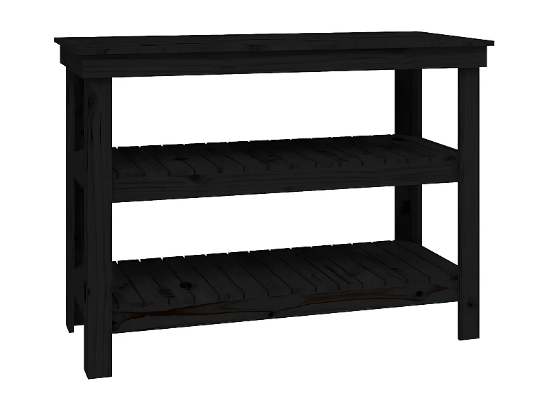 Prolenta Premium -  Werkbank Schwarz 110,5x50x80 cm Massivholz Kiefer