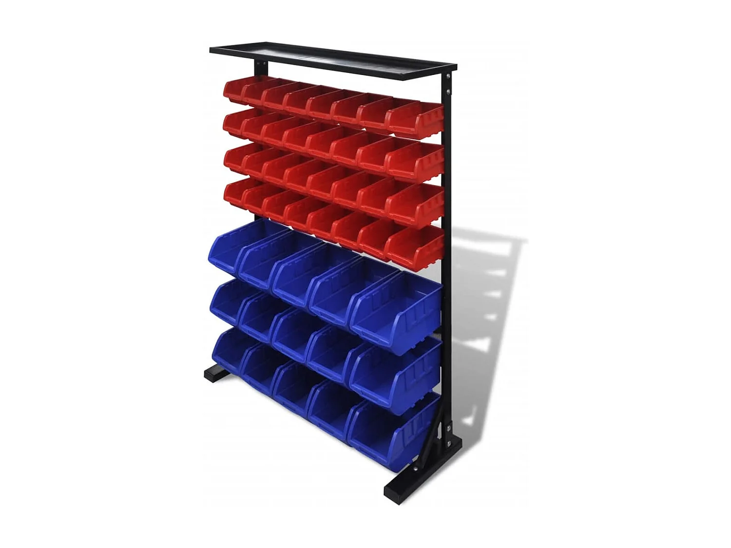 Garden Furniture -  Étagère à outils de garage Bleu et rouge