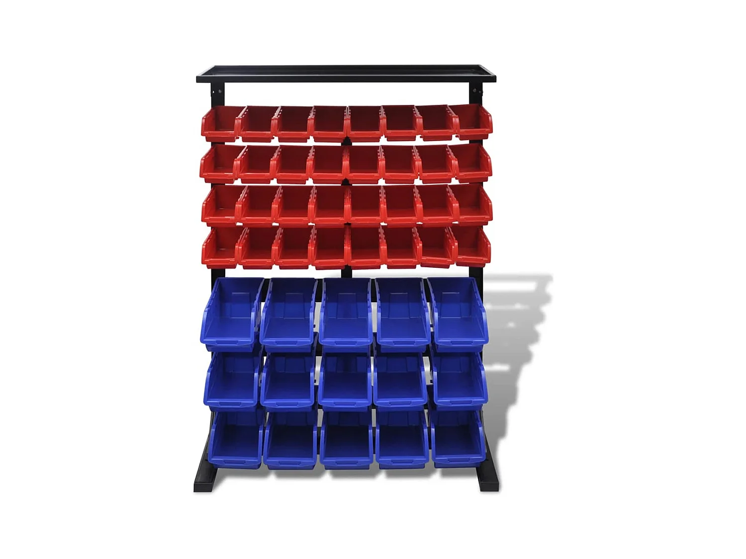 Garden Furniture -  Étagère à outils de garage Bleu et rouge