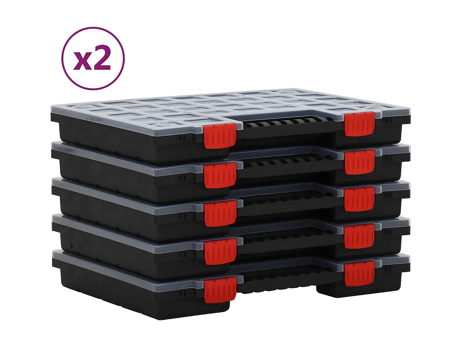 Prolenta Premium - Sortimentskästen 10 Stk. 40x30x5 cm Polypropylen