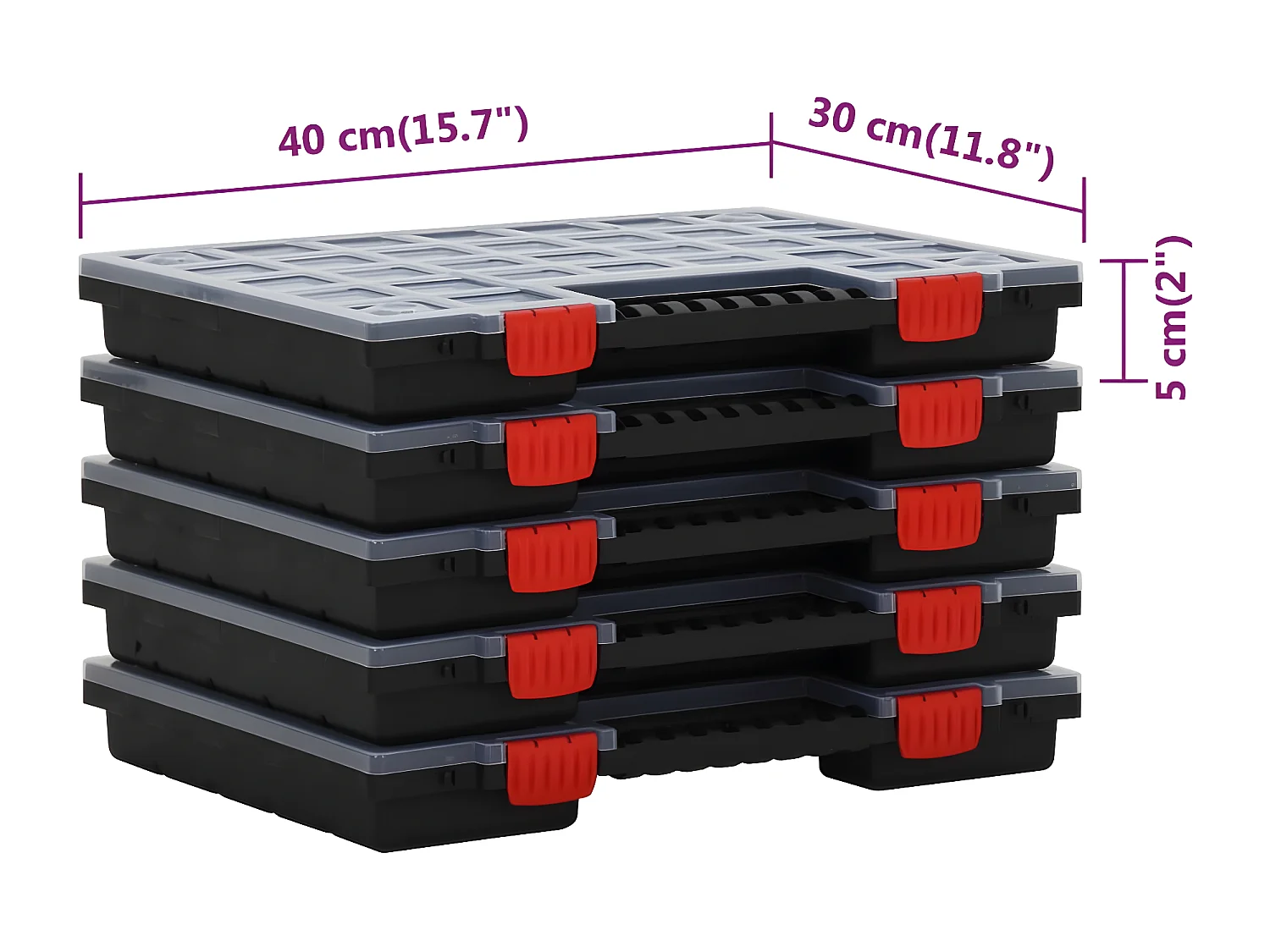 Prolenta Premium - Sortimentskästen 10 Stk. 40x30x5 cm Polypropylen