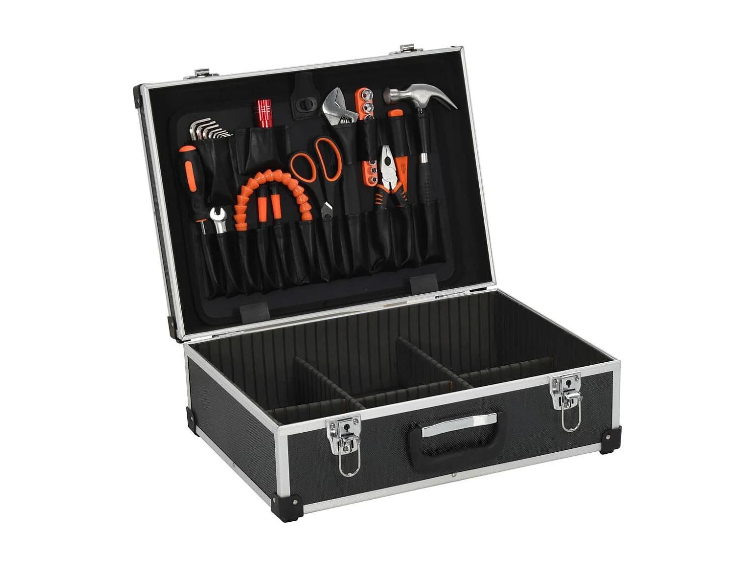 Prolenta Premium -  Valise à outils 46 x 33 x 16 cm Noir Aluminium