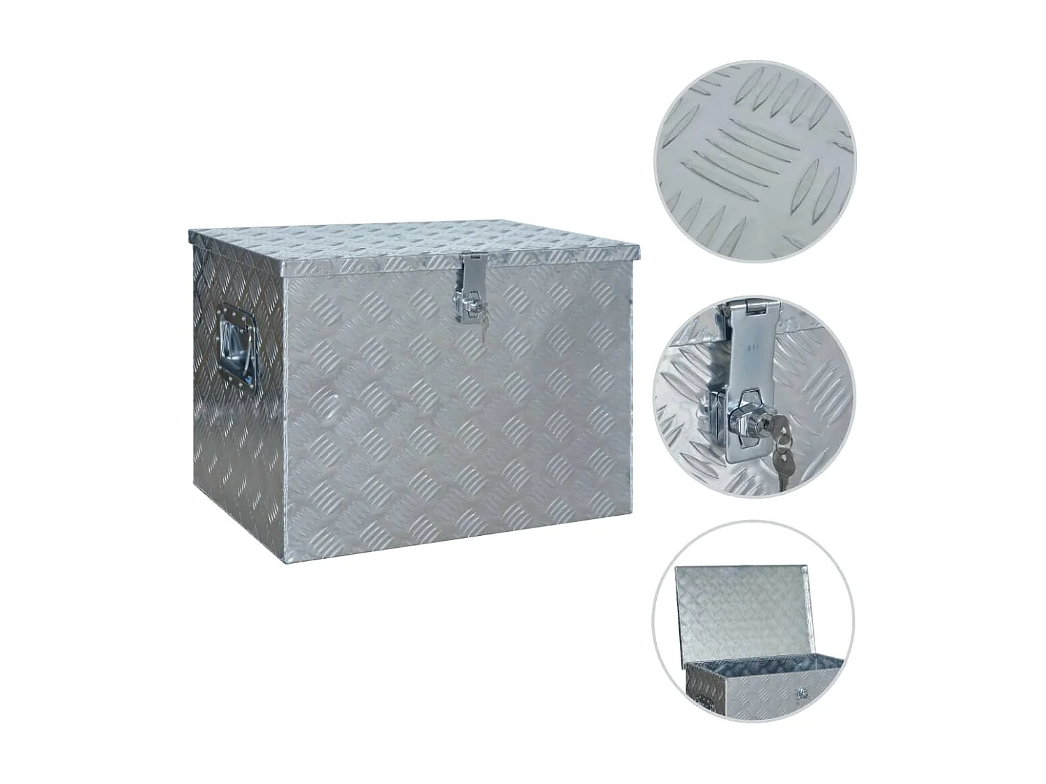 Maison Exclusive Caja de aluminio 610x430x455 mm plateada