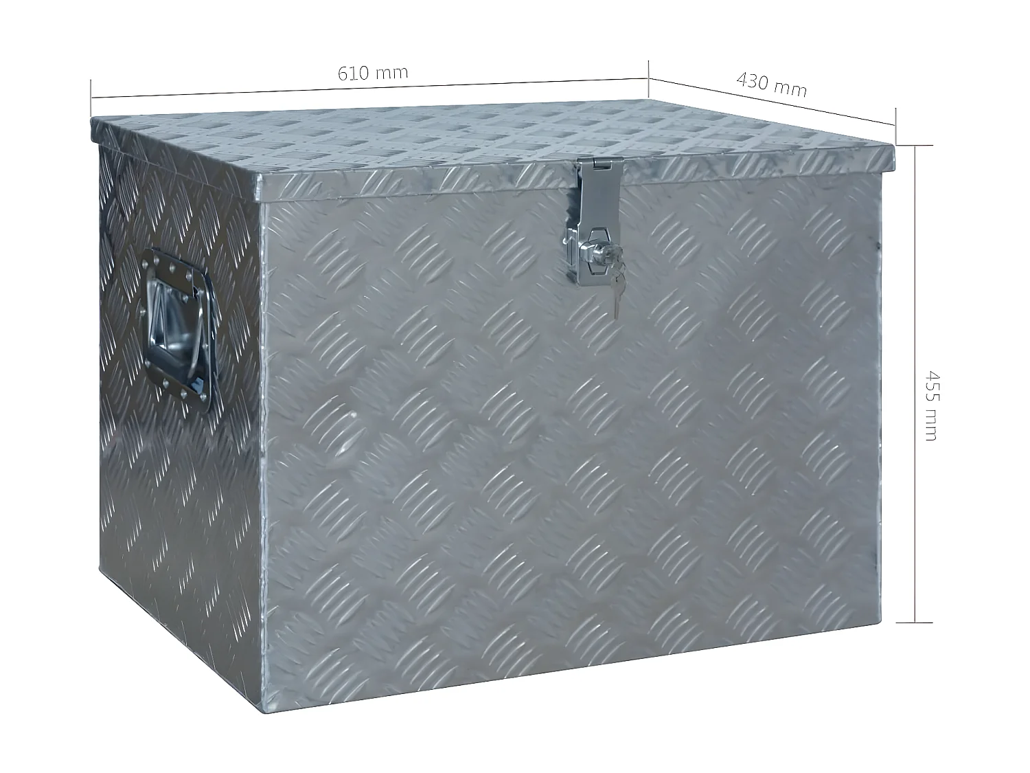 Maison Exclusive Caja de aluminio 610x430x455 mm plateada