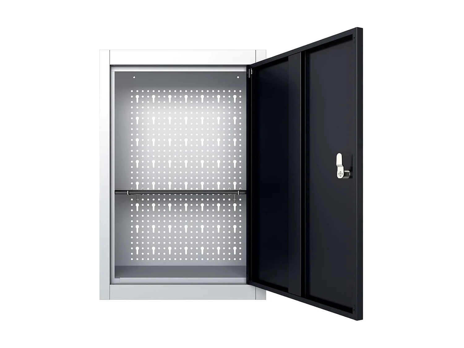 Prolenta Premium - Wand-Werkzeugschrank Industriedesign Metall Grau und Schwarz