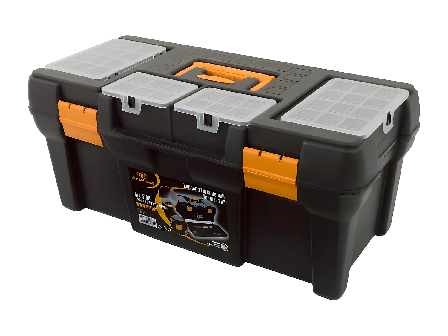 Maison Exclusive Cassetta degli Attrezzi 580x280x250 mm in PP