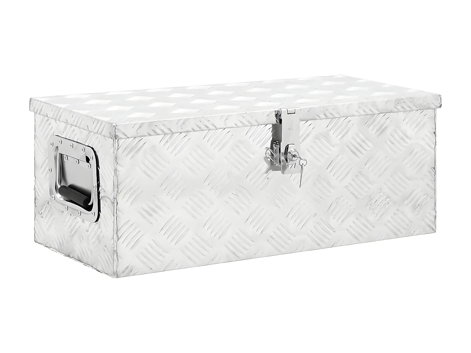 Prolenta Premium -  Boîte de rangement Argenté 70x31x27 cm Aluminium