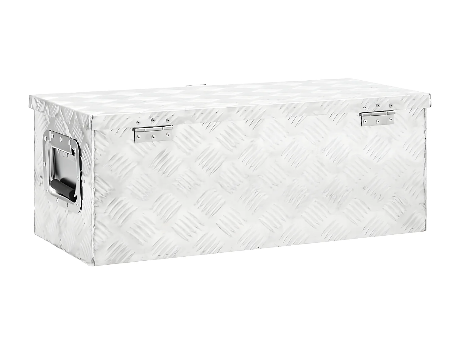 Prolenta Premium -  Boîte de rangement Argenté 70x31x27 cm Aluminium